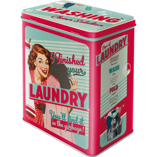 Plåtburk - I Finished Your Laundry - L - www.frokenfraken.se