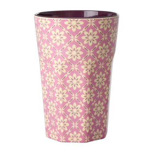Mugg - Blommig - Melamin - Hög - 400 ml - www.frokenfraken.se