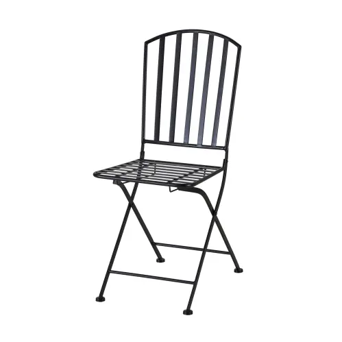 Trädgårdsstol - Stol - 4-pack - Järn - Svart - 38 x 51 x 90 cm - www.frokenfraken.se