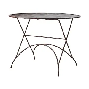 Trädgårdsbord - Cafébord Runt - Metall Bordeaux - Ø100 x 75 cm - www.frokenfraken.se