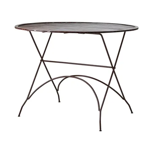 Trädgårdsbord - Cafébord Runt - Metall Bordeaux - Ø100 x 75 cm - www.frokenfraken.se