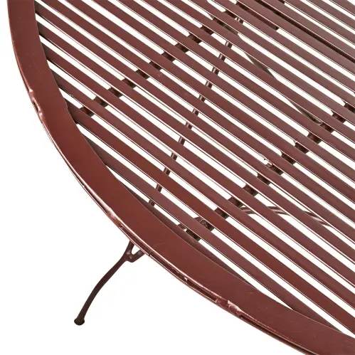 Trädgårdsbord - Cafébord Runt - Metall Bordeaux - Ø100 x 75 cm - www.frokenfraken.se