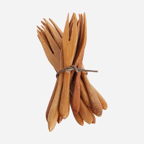 Gafflar - Bambu - 12 st - 9,5 cm - www.frokenfraken.se