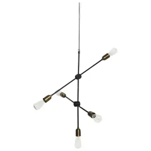 Lampa - Molecular - Svart/Mässing - 78 x 68 cm - www.frokenfraken.se