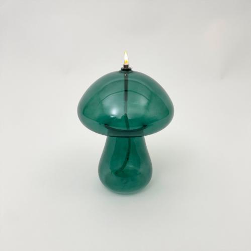 Oljelampa XL - Mushroom - Grön - Ø14 x 18 cm - www.frokenfraken.se