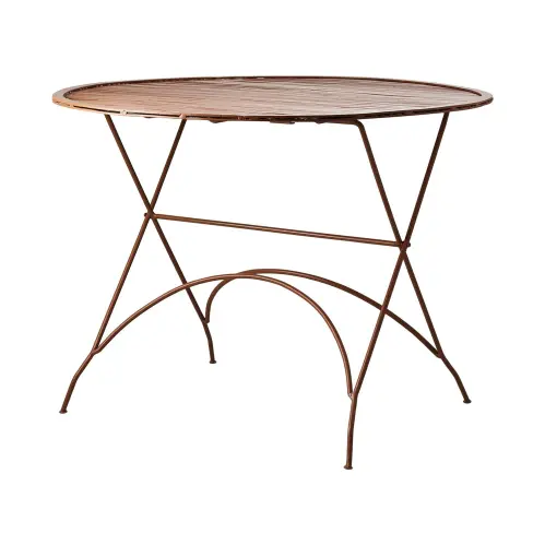 Trädgårdsbord - Cafébord Runt - Metall Dimorange - Ø100 x 75 cm - www.frokenfraken.se
