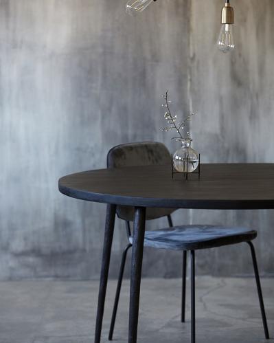 Matbord Club - Svartfläckig - Rund - 76 x Ø130 cm - www.frokenfraken.se