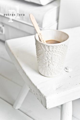 Mugg - Ethnic - Svart med spetsmönster - www.frokenfraken.se