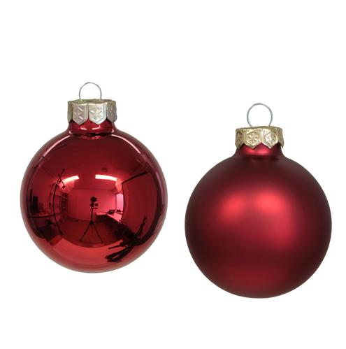 Julkula - Glas - Röd - 6 cm - 30-pack - www.frokenfraken.se