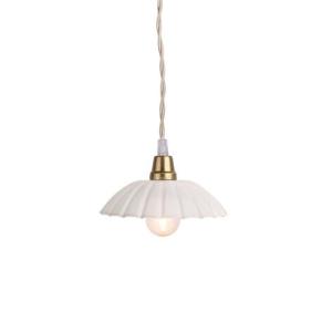 Taklampa Ingrid Antik Vit Liten - Ø 16,5 x 3,5 cm - www.frokenfraken.se
