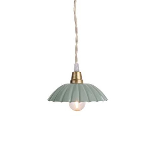 Taklampa Ingrid Grön Liten - Ø 16,5 x 3,5 cm - www.frokenfraken.se