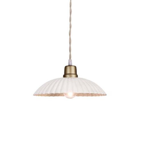 Taklampa Ingrid Antik Vit Stor - Ø 23,5 x 3,5 cm - www.frokenfraken.se