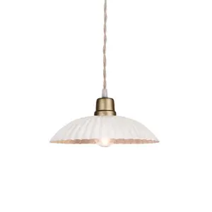 Taklampa Ingrid Antik Vit Stor - Ø 23,5 x 3,5 cm - www.frokenfraken.se