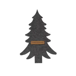Bestickhållare - 4st Granar - MERRY - MÖRKGRÅ - 24 CM - www.frokenfraken.se