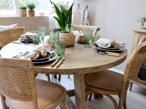 Köksbord - Runt - Brungrått - Ø120 cm - www.frokenfraken.se