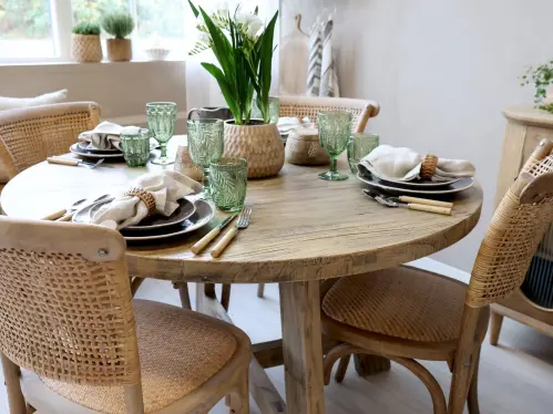 Köksbord - Runt - Brungrått - Ø120 cm - www.frokenfraken.se