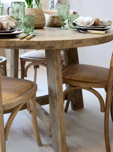 Köksbord - Runt - Brungrått - Ø120 cm - www.frokenfraken.se