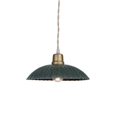 Taklampa Ingrid Mörkgrön Stor - Ø 23,5 x 3,5 cm - www.frokenfraken.se