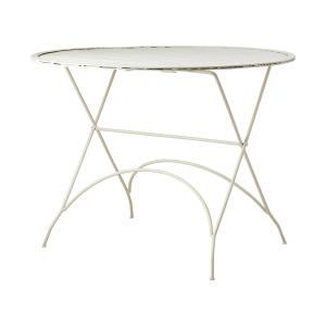 Trädgårdsbord - Cafébord Runt - Metall Elfenben - Ø100 x 75 cm - www.frokenfraken.se