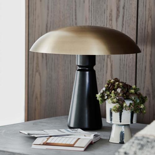Bordslampa - Thane - Svart/Mässing - 43 x 40 cm - www.frokenfraken.se