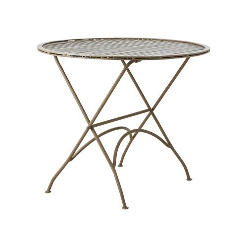 Trädgårdsbord - Runt - Metall Beige - Ø61 x 50 cm - www.frokenfraken.se