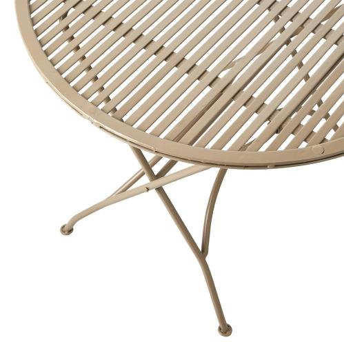 Trädgårdsbord - Runt - Metall Beige - Ø61 x 50 cm - www.frokenfraken.se