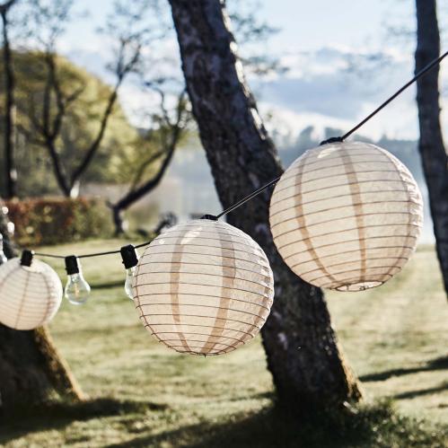 Lampskärmar För ljusslingor - Soni - Sand - 20 cm - www.frokenfraken.se
