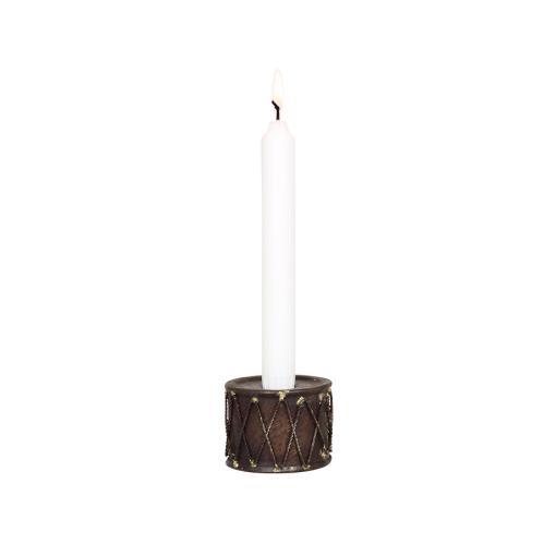 Ljusstake - Trumma Rostbrun- Ø7 x 5,5 cm - www.frokenfraken.se