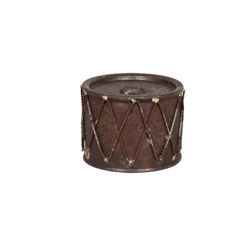 Ljusstake - Trumma Rostbrun - Ø9 x 7 cm - www.frokenfraken.se