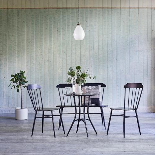 Stol - Pinnstolar i Metall - Svart - 2st - www.frokenfraken.se