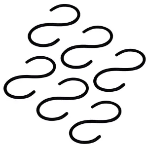 S-krokar Svart 6-pack Stor - W 5 x H 11 cm - www.frokenfraken.se