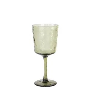 Vinglas - Plast - Hamrad - Grön - 19 cm - www.frokenfraken.se