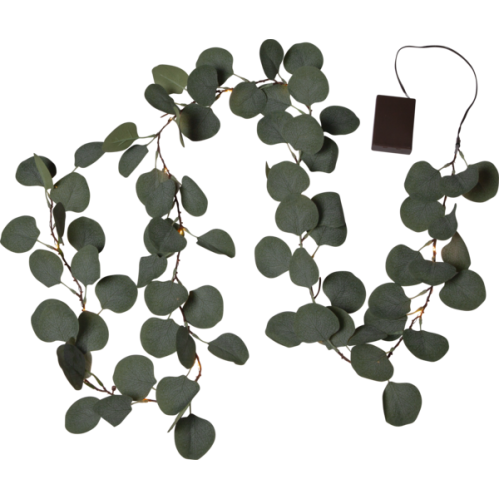 Ljusslinga - eucalyptus - 20 lampor - 180 cm - www.frokenfraken.se