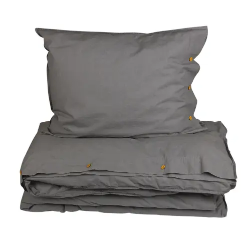 Bäddset - Grå - 150 x 210, 50 x 60 cm - www.frokenfraken.se