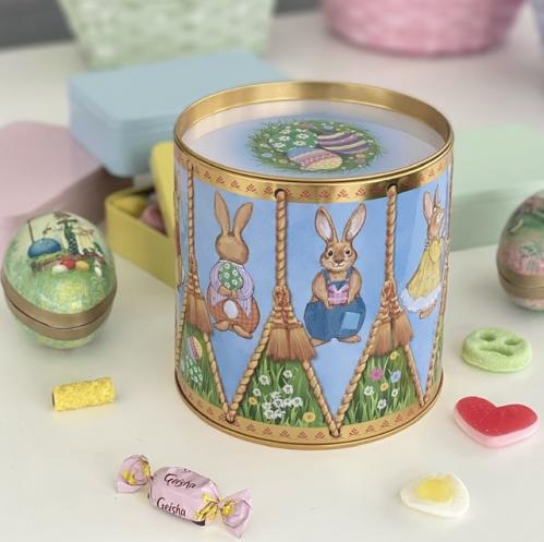 Plåtburk - Easter Drum - 14 x 14 cm - www.frokenfraken.se
