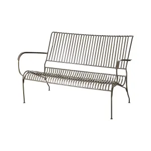 Trädgårdssoffa - Metall Beige - 118 x 34 x 46 cm - www.frokenfraken.se