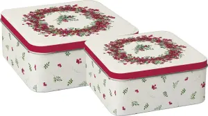 Plåtburk/Kakburk - Bärkrans - 2 storlekar - 20 & 22 cm - www.frokenfraken.se