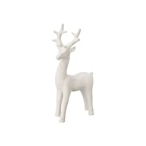 Hjort - Dekoration - Vit - 12 x 8 x 24 cm - www.frokenfraken.se