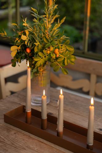 Bordsljusstake - Sund - 5 ljus magnet - Brun - 60 cm - www.frokenfraken.se