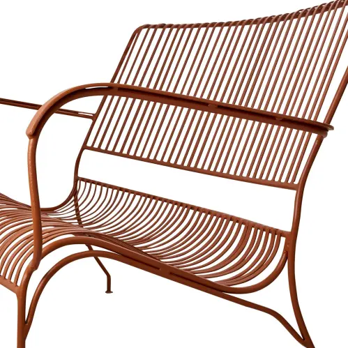 Trädgårdssoffa - Metall Dimorange - 118 x 34 x 46 cm - www.frokenfraken.se