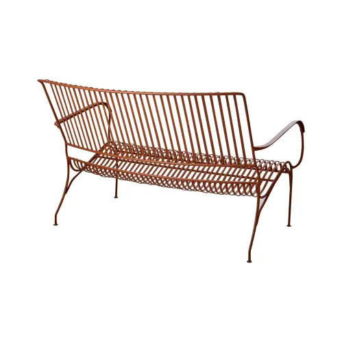 Trädgårdssoffa - Metall Dimorange - 118 x 34 x 46 cm - www.frokenfraken.se