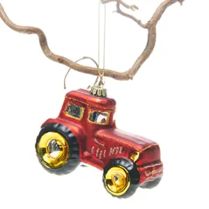 Julkula - Traktor - Glas - 9 cm - www.frokenfraken.se