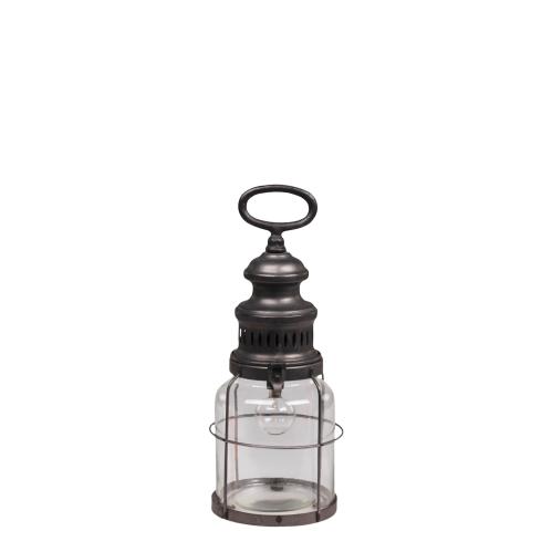 Fransk ladugårdslykta med glödlampa och timer - 32 x Ø12 cm - www.frokenfraken.se
