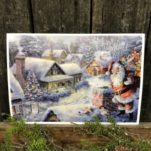 Adventskalender - Tomte & skorsten - A4 - 29,7 x 21 cm - www.frokenfraken.se