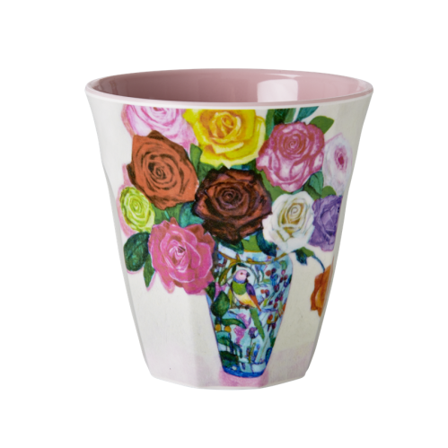 Mugg - Blå Blomvas - Melamine - www.frokenfraken.se