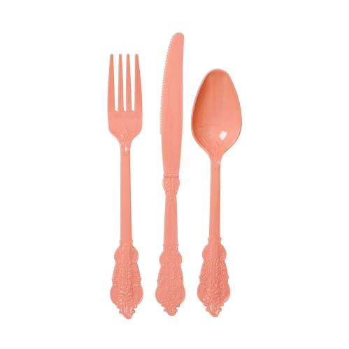 Plastbestick - Rosa Nostalgi - 24 delar - www.frokenfraken.se