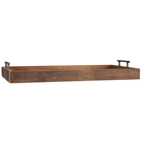 Träbricka - Metallhandtag UNIK - 60 x 35 cm - www.frokenfraken.se