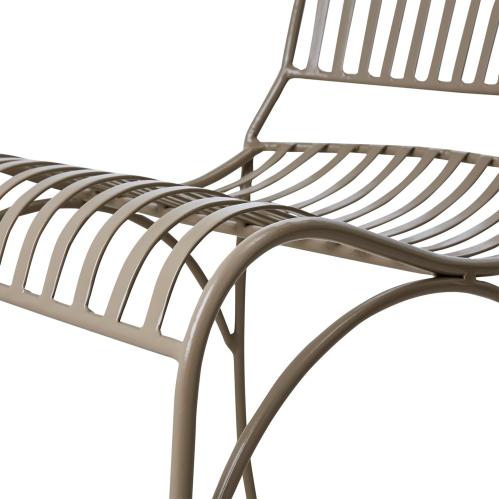 Trädgårdsstol - Metall Beige - 43 x 45 x 46 cm - www.frokenfraken.se