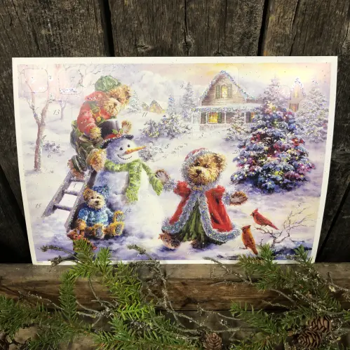 Adventskalender - Teddybjörnar - A4 - 29,7 x 21 cm - www.frokenfraken.se