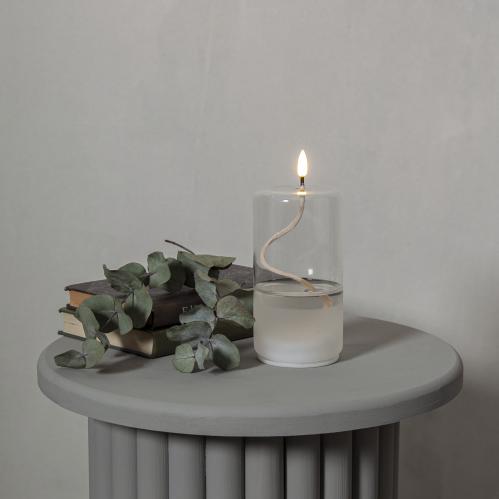 Batteriljus - Flamme Float - Glashållare - 8 x 17,5 x 8 cm - www.frokenfraken.se